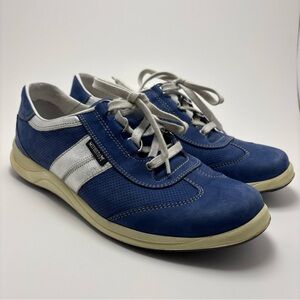 👟 Mephisto Runoff Air-Jet Suede Shoes Women US 8.5 – Blue & Silver 💙